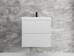 Тумба под раковину Style Line Стокгольм 60 подвесная белый рифленый софт