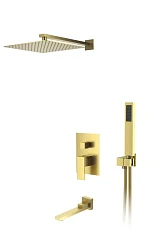 Душевой комплект DQ Bayern Liszt DA1515607A04 с изливом матовое золото