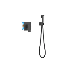 Гигиенический душ со смесителем Либра AQ1619MB скрытый монтаж черный матовый