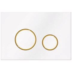 Смывная клавиша KKPol M11 V3 SPP/041/0/K (350/PPB/041-00-05) белый/золото глян./белый