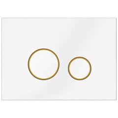 Смывная клавиша KKPol Vitrum Grande V4 Orbis SPP/046/0/K (350/PPB/046-00-06) стекло, бел/зол мат/бел