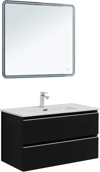 Комплект мебели Aquanet Вега 90 черный