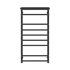 Водяной полотенцесушитель Ларис Стандарт П9 50*100 с полкой черный матовый