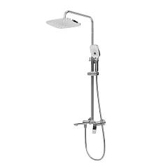 Душевая стойка Grossman Advans 500.K35.09.100 с верхним душем, ручной лейкой и смесителем, хром глянцевый