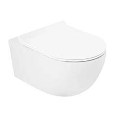 Подвесной унитаз Cezares Molveno CZR-2468-TH-R/CZR-2011-SC 36*54 безободковый с крышкой-сиденьем микролифт