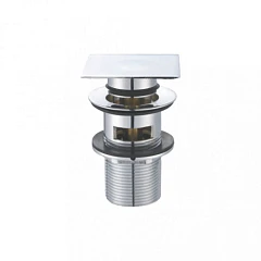 Донный клапан BelBagno BB-PCU-07-CRM 1 1/4 Click-clack с переливом хром