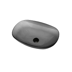 Накладная раковина Vincea VBS-6T12B 54*36 черная прозрачная