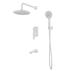 Душевой комплект Iddis Ray RAYWT03i68 с изливом скрытый монтаж белый матовый