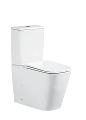 Унитаз-компакт Ceruttispa Manlio Tornado 35*63 безободковый с крышкой-сиденьем микролифт Slim