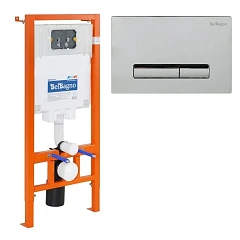 Система инсталляции BelBagno BB002-80 с кнопкой смыва BB019-GV-CHROME