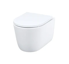 Подвесной унитаз Iddis Slide SLIRDSEi25 36*49 безободковый с системой смыва "Торнадо" и крышкой-сиденьем микролифт