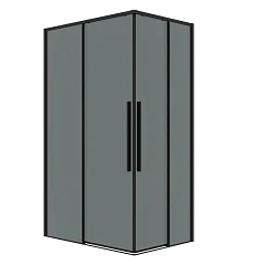 Душевой уголок Grossman 300.K33.01.1190.21.10 110*90*195 черный матовый, стекло тонированное, 2 мест (без поддона)