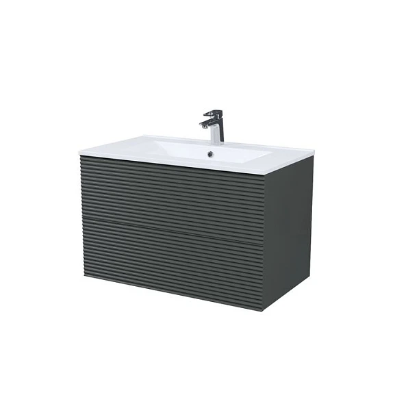 Тумба с раковиной Iddis Bild 80 темно-серая