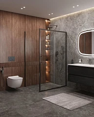 Душевой уголок Cezares Molveno MOLVENO-AH-11-120/90-C-GM-IV 120*90*195 профиль оружейная сталь без поддона