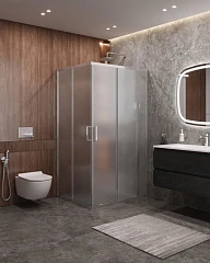 Душевой уголок Cezares Molveno MOLVENO-AH-21-100+30-P-Cr 130*100*195 стекло рифленое без поддона