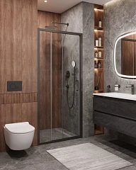 Душевая дверь в нишу Cezares Molveno MOLVENO-BF-3-120-C-GM-IV 120*195 профиль оружейная сталь L/R без поддона