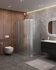 Душевой уголок Cezares Molveno MOLVENO-RH-2-130/100-P-Cr 130*100*195 стекло рифленое без поддона