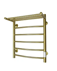 Электрический полотенцесушитель Санприз Классик П6 45*60 L/R с полкой брашированное золото