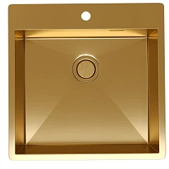 Кухонная мойка Санприз Scanno SZ2250GD 50*50 брашированное золото
