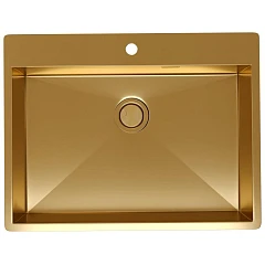 Кухонная мойка Санприз Scanno SZ2265GD 65*50 брашированное золото