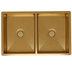Кухонная мойка Санприз Delio SZ2170GD 70*44 двойная брашированное золото