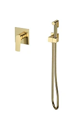 Гигиенический душ со смесителем S30.53.03 скрытый монтаж брашированное золото