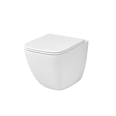 Подвесной унитаз Grossman Tornado GR-4497SQC 34,5*48,5 безободковый с крышкой-сиденьем микролифт