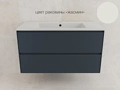 Тумба с раковиной Style Line Лима 100 подвесная графит (раковина Line 100*48 жасмин)