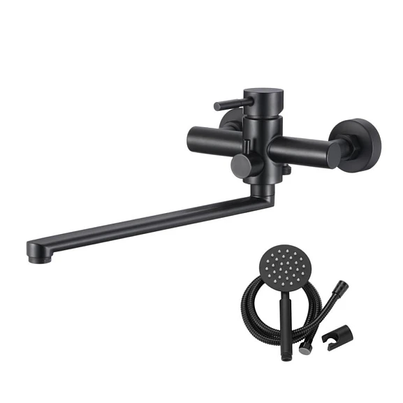 Смеситель Olive’s Balear 13221BLB универсальный черный матовый