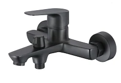 Смеситель Olive’s Tieso 26201TSB для ванны и душа черный матовый