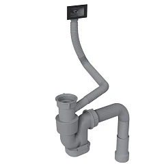 Сифон для одночашевой кухонной мойки Санприз Nemi SZ9001PT без выпуска