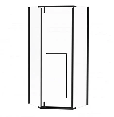 Душевой уголок Esbano Surf ESS-90PR-B 90*90*195 пятиугольный профиль черный матовый L/R без поддона