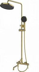 Душевая стойка Esbano Daisy с изливом брашированное золото