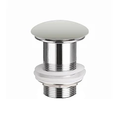 Донный клапан для раковины Ceramicanova CN2000MSG click-clack без перелива серый матовый