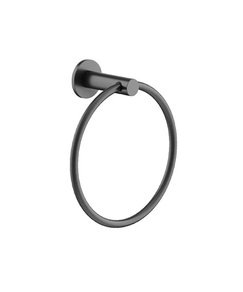 Полотенцедержатель Sancos Base SC9029GG кольцо вороненая сталь