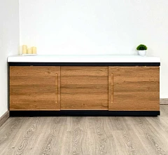 Фронтальная панель Alavann Alt Black 170 раздвижная (купе) дуб