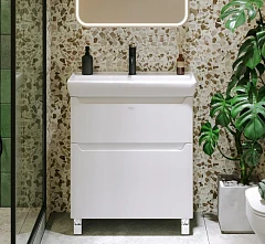 Тумба с раковиной Alavann Lana 70 белый глянец