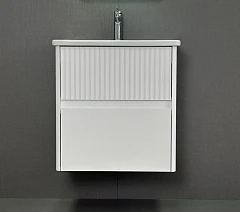 Тумба с раковиной Alavann Wave 60 белый глянец