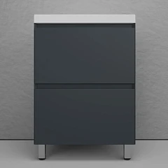 Тумба под раковину Style Line Манхэттен 60 напольная графит