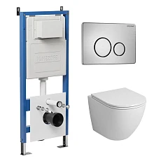 Комплект инсталляции Grossman с унитазом GR-4455S 900.K31.01.000 клавиша сатин 
