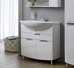 Тумба под раковину Alavann Monaco 80-01 белый глянец