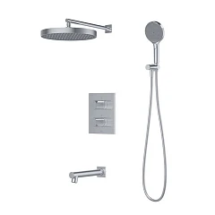 Душевой комплект Iddis Duna DUNSBSTi68 с термостатом и изливом скрытый монтаж хром