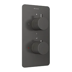 Термостат Aqueduto Aceno ACE0345 для ванны и душа скрытый монтаж на 3 потребителя оружейная сталь