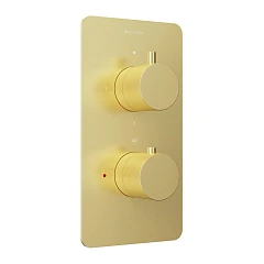 Термостат Aqueduto Aceno ACE0350 для ванны и душа скрытый монтаж на 3 потребителя шлифованное золото