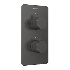 Термостат Aqueduto Aceno ACE0245 для ванны и душа скрытый монтаж на 2 потребителя оружейная сталь