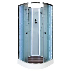 Душевая кабина AvaCan EM1580N 80х80х210 с LED-подсветкой без крыши