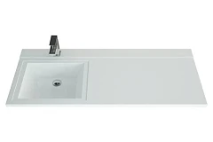 Мебельная раковина Uperwood Cosmos 120*48 L для установки над стиральной машиной без кронштейнов для Uperwood (приобретается в комплекте с тумбой)