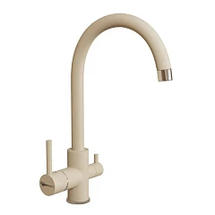 Смеситель Uperwood UPD-003-04 для кухни с функцией подключения фильтра бежевый/хром