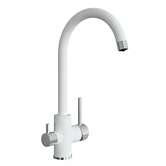 Смеситель Uperwood UPD-Q-01-01 для кухни с функцией подключения фильтра белый