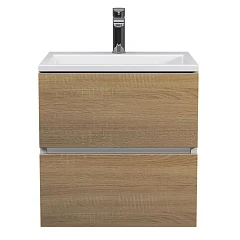 Тумба под раковину Uperwood Barsa 50 белая/дуб сонома, подвесная
